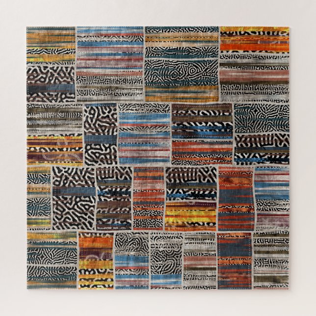 Patchwork Collage: Quilt Pattern Extravaganza Jigsaw Puzzle (Vertical)