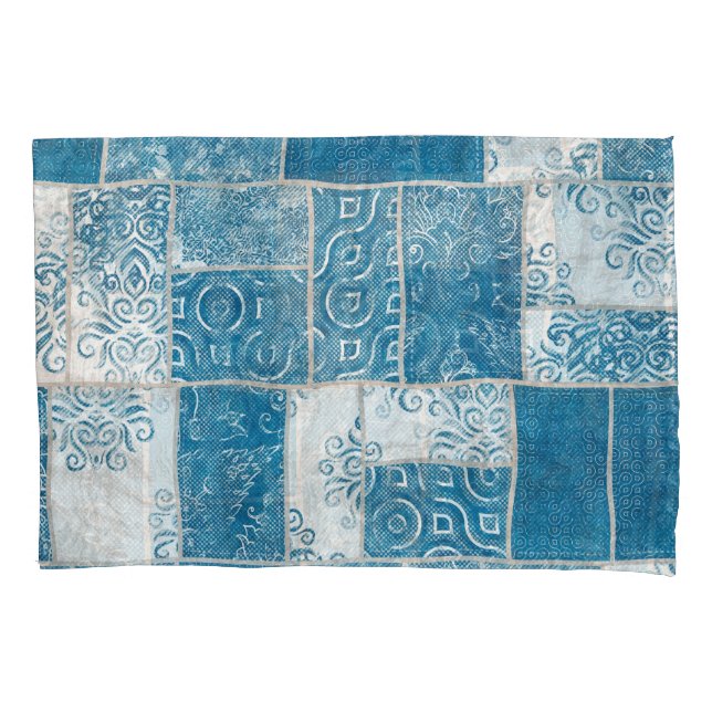 Patchwork Collage: Quilt Pattern Mix Pillow Case (Front)