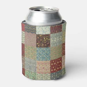 Patchwork Coordinates Can Cooler by OldArtReborn at Zazzle