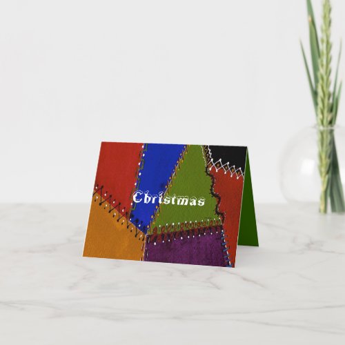 Patchwork Crazy Quilt Holiday Card