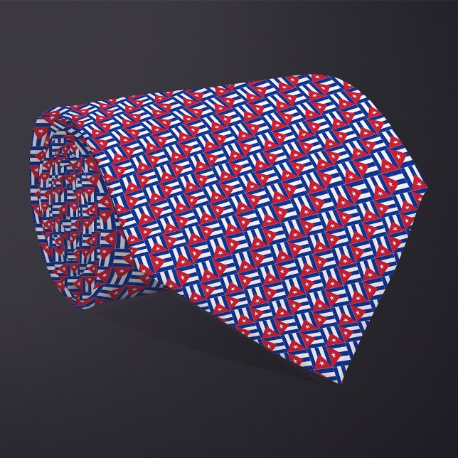 Patchwork Cuba Flag Pattern  Neck Tie (Creator Uploaded)