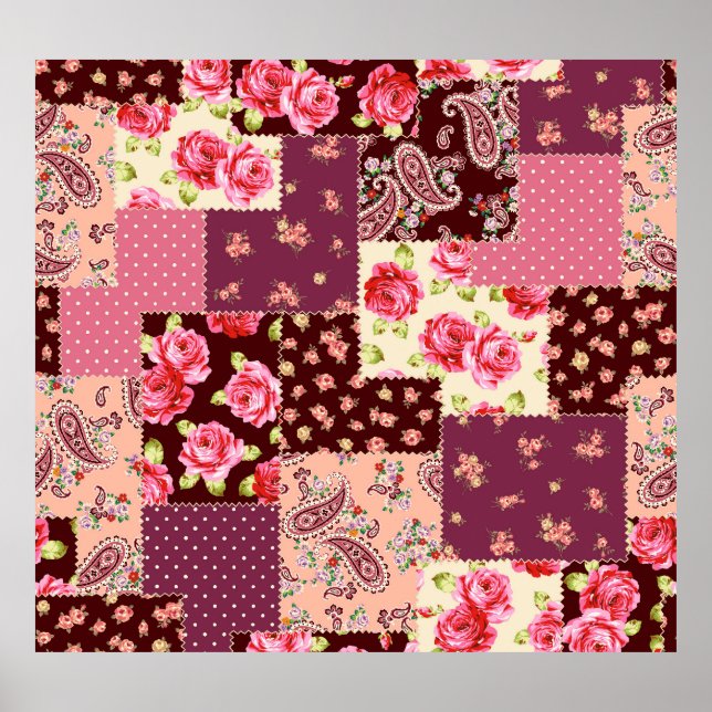 Patchwork Cute Seamless Pattern Poster (Front)