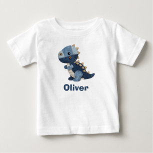 Patchwork Denim Baby T-Rex T-Shirt