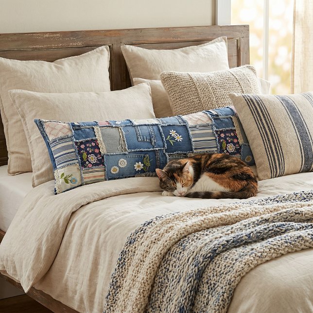 Patchwork Denim Body Pillow (Creator Uploaded)