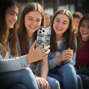 Patchwork Denim iPhone 17 Pro Case