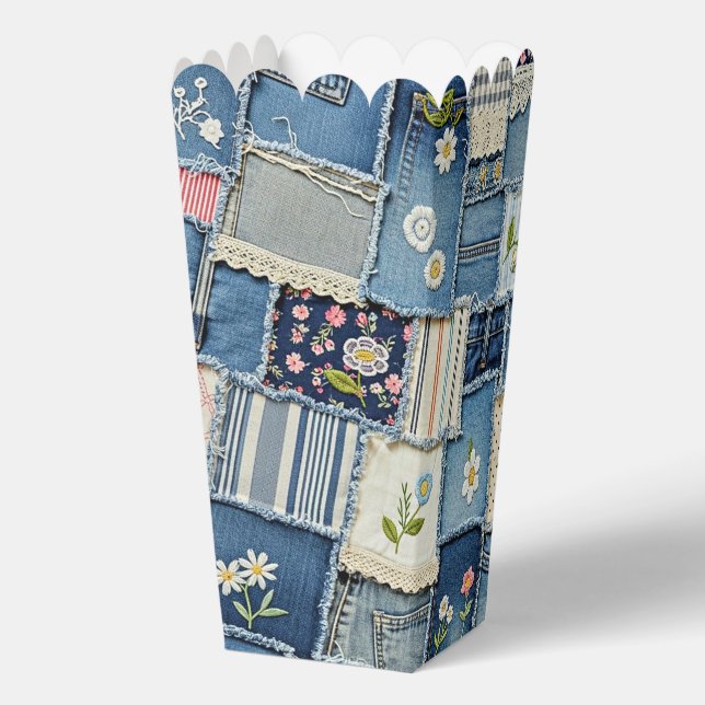 Patchwork Denim Favor Boxes (Back)