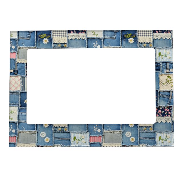 Patchwork Denim Magnetic Frame (Front)