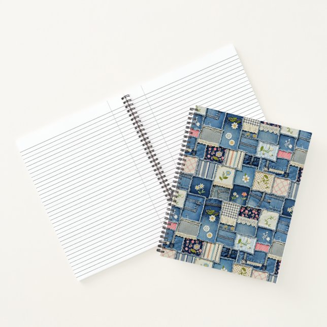 Patchwork Denim Notebook (Inside)