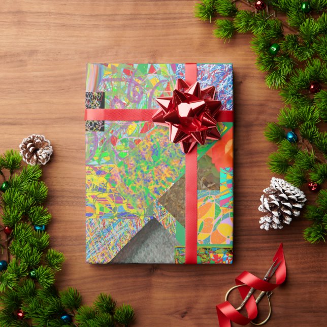 patchwork design paper with many abstract designs  (Holiday Gift)