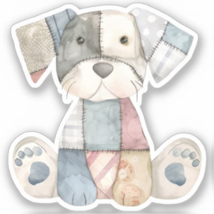 Patchwork Dog Sticker