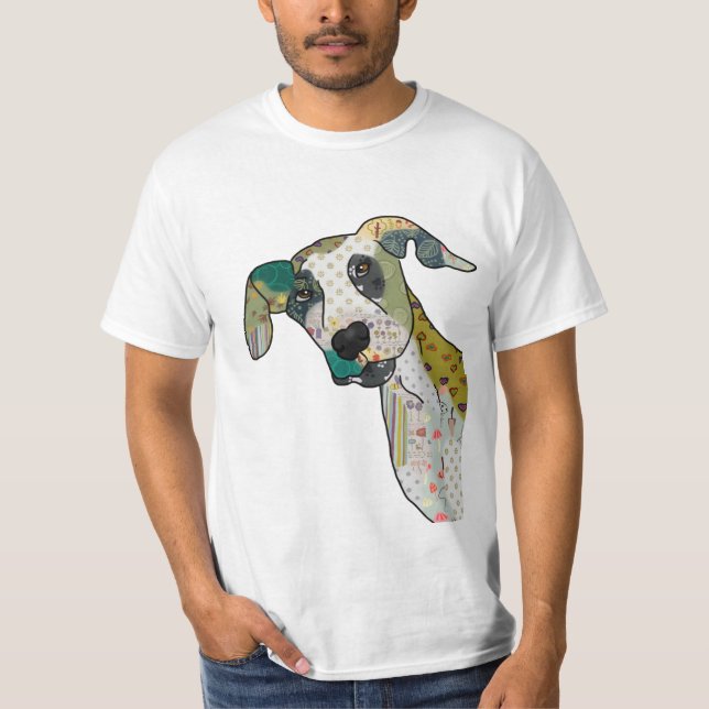 patchwork dog T-Shirt (Front)