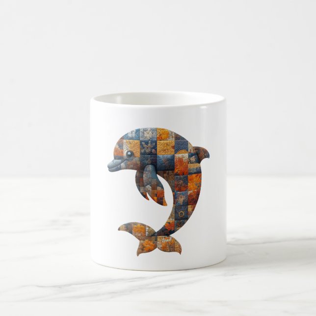 Patchwork Dolphin Mug (Center)
