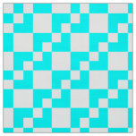 Patchwork Domino - Cyan and White Fabric