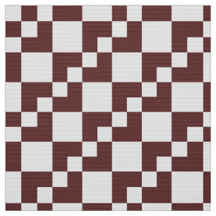 Patchwork Domino - Dark Brown and White Fabric