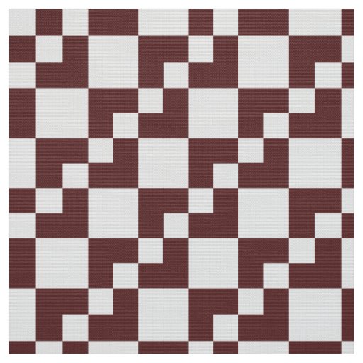 Patchwork Domino - Dark Brown and White Fabric