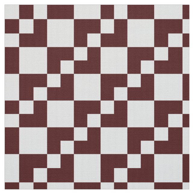 Patchwork Domino - Dark Brown and White Fabric (Swatch)