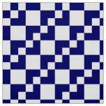 Patchwork Domino - Deep Navy Blue and White Fabric