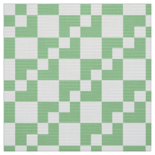 Patchwork Domino - Faded Green with White Fabric