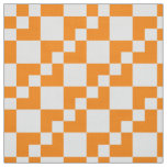 Patchwork Domino - Light Orange and White Fabric