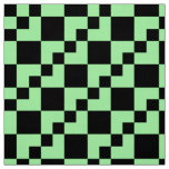 Patchwork Domino - Mint Green and Black Fabric