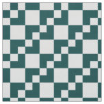 Patchwork Domino - Moss Green and White Fabric