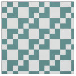 Patchwork Domino - Ocean Green and White Fabric