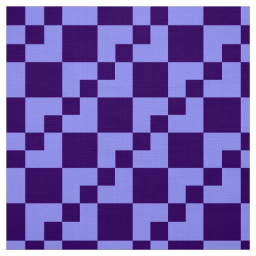 Patchwork Domino - Pastel Blue and Deep Purple Fabric