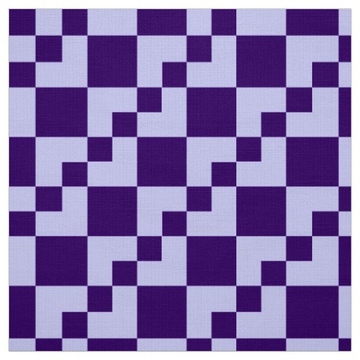 Patchwork Domino - Powder Blue and Deep Purple Fabric