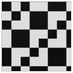 Patchwork Domino - White on Black Fabric