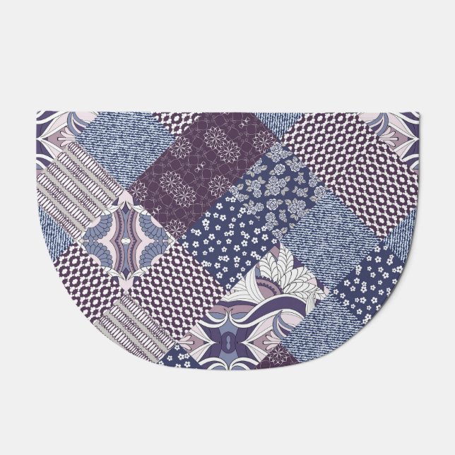 Patchwork Doodle: Vintage Boho Seamless. Doormat (Front)