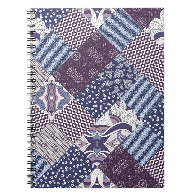 Patchwork Doodle: Vintage Boho Seamless. Notebook (Front)