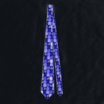 Patchwork Dreidels in Blue Tie<br><div class="desc">Original blue and Dreidel patchwork.</div>