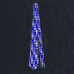 Patchwork Dreidels in Blue Tie<br><div class="desc">Original blue and Dreidel patchwork.</div>