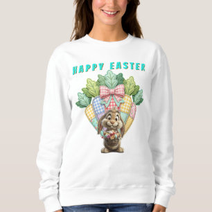 Patchwork Easter Carrots  Sweatshirt