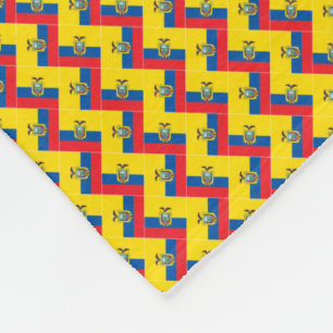 Patchwork Ecuador Flag Pattern  Fleece Blanket