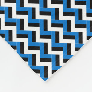 Patchwork Estonia Flag Pattern Fleece Blanket