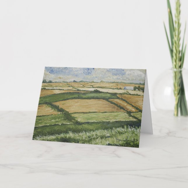Patchwork Fields Greeting Card (Front)
