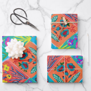 Patchwork Floral bouquet Wrapping Paper