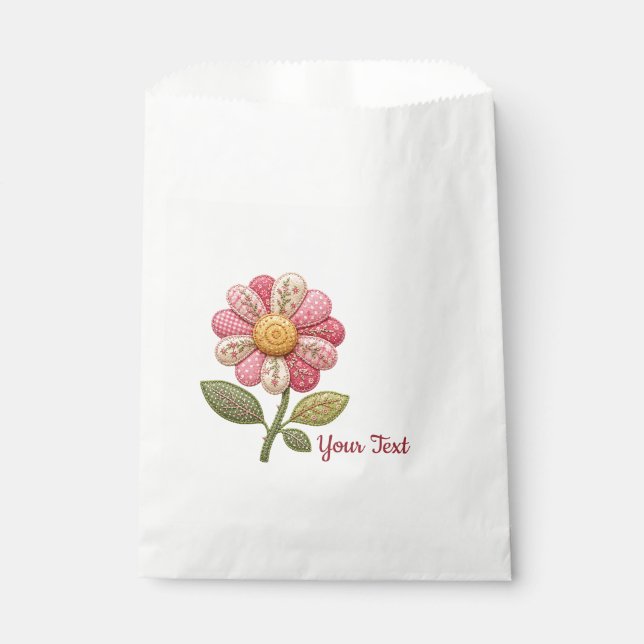 Patchwork Flower in Country Style Favor Bag (Front)
