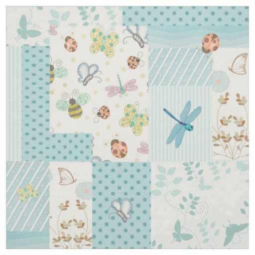 Patchwork Garden Visitors Fabric