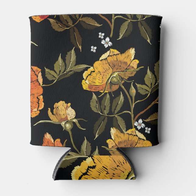 Patchwork Gentle: Hand Drawing Design Can Cooler (Front)