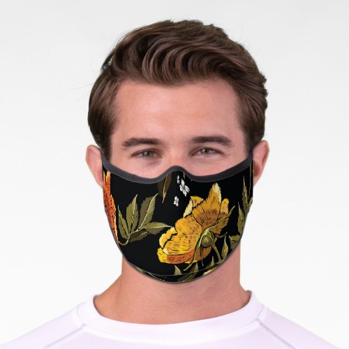 Patchwork Gentle Hand Drawing Design Premium Face Mask