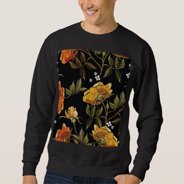 Patchwork Gentle: Hand Drawing Design Sweatshirt (Front)