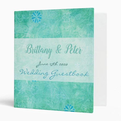 Patchwork Graffiti Bridal Wedding Guestbook 3 Ring Binder