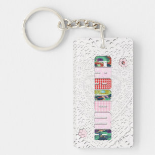Patchwork 'Grandma' On Lace Keychain