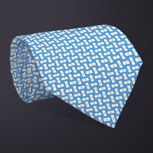 Patchwork Guatemala Flag Pattern Neck Tie