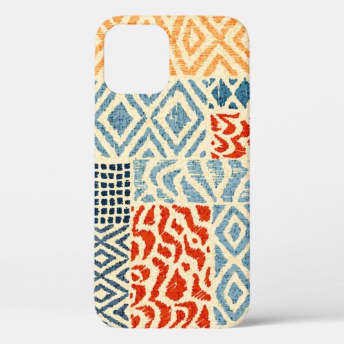 Patchwork Hand Drawn Textures Collection iPhone 12 Case