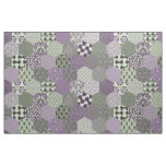 Patchwork Hexagons Lavender and Sage Fabric