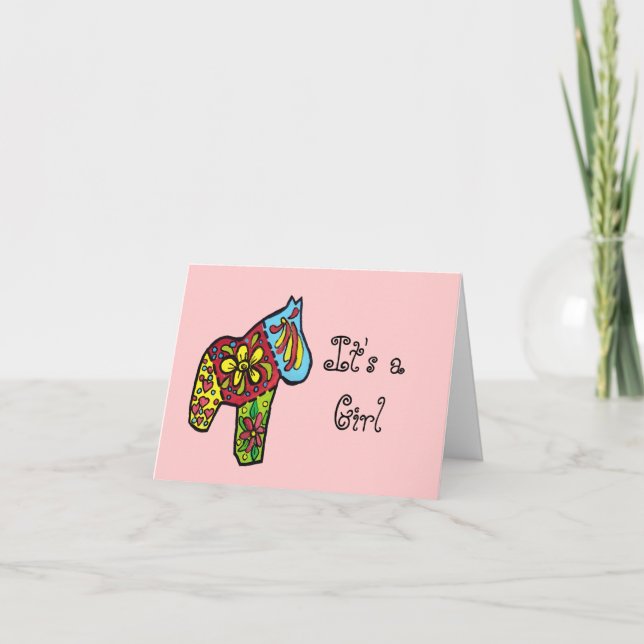 Patchwork Horse Birth Announcement (Front)
