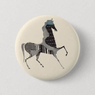 patchwork horse print button